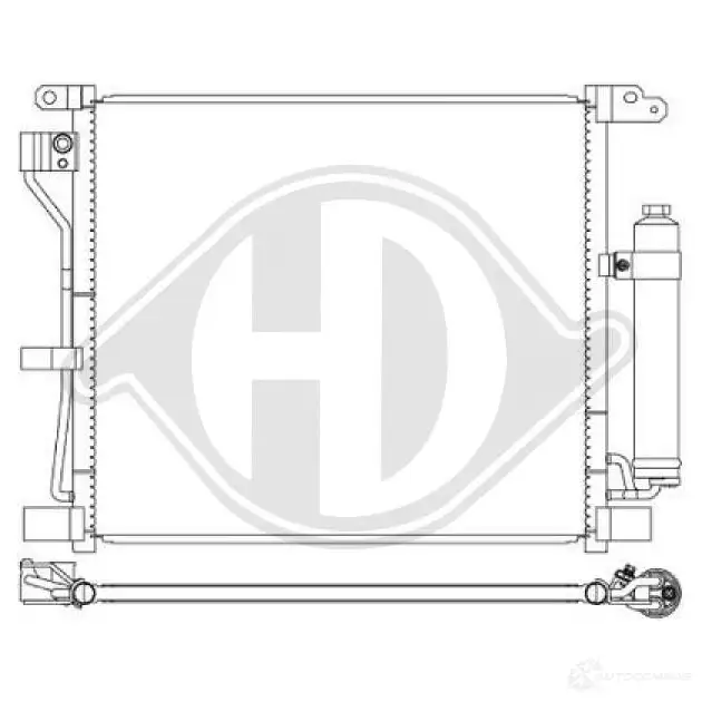 Радиатор кондиционера DIEDERICHS dcc1719 2093874 98I 7XAO изображение 0