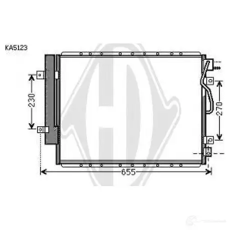 Радиатор кондиционера DIEDERICHS 2086318 2CKW J1Q 8658510