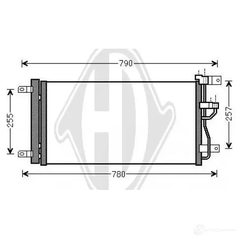 Радиатор кондиционера DIEDERICHS H1HN W9 dcc1741 2093896 изображение 0