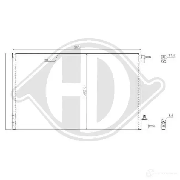 Радиатор кондиционера DIEDERICHS D1 SA2 2093891 dcc1736