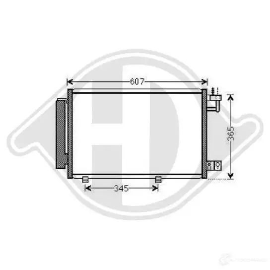 Радиатор кондиционера DIEDERICHS dcc1640 TGYV H 2093797 изображение 0