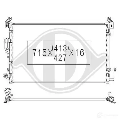 Радиатор кондиционера DIEDERICHS RAA2F I9 dcc1924 2094079
