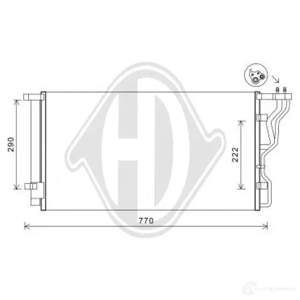 Радиатор кондиционера DIEDERICHS 2094071 2B 5ESU dcc1916