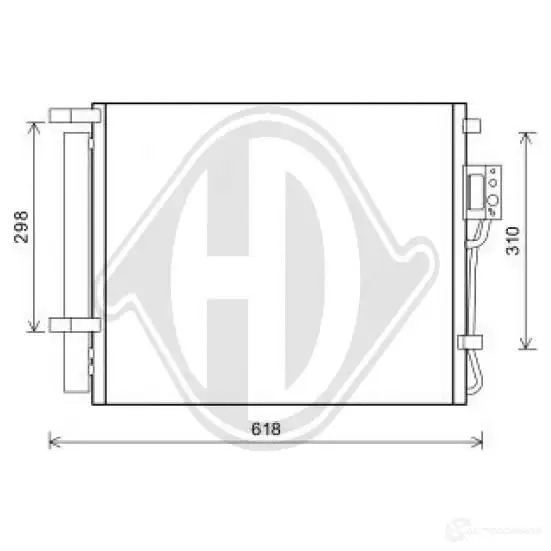 Радиатор кондиционера DIEDERICHS 0Z7B EE 2094073 dcc1918 изображение 0