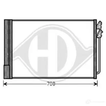 Радиатор кондиционера DIEDERICHS 2083070 OHLN K 8122500