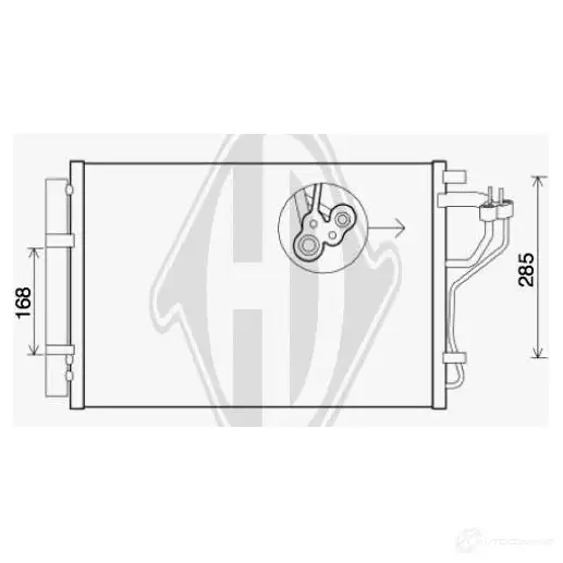 Радиатор кондиционера DIEDERICHS dcc1521 9 JWU3EF 2093678 изображение 0