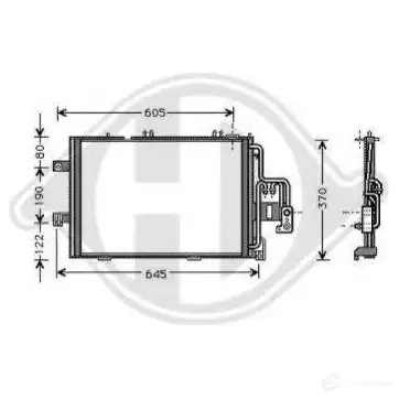 Радиатор кондиционера DIEDERICHS 3GY9F 1 2083612 8181310 изображение 0