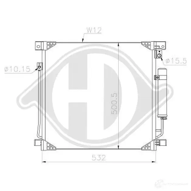 Радиатор кондиционера DIEDERICHS X0JL 32 1424884066 dcc1989 изображение 0