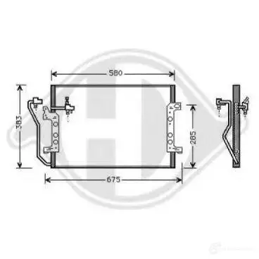 Радиатор кондиционера DIEDERICHS A 157U 8168001 2083541