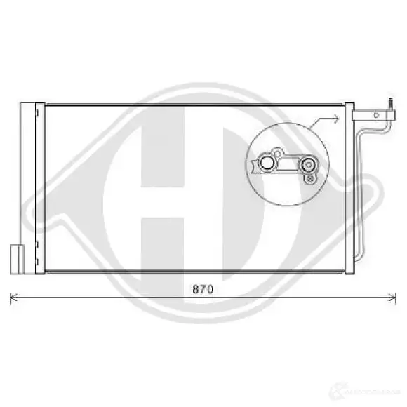 Радиатор кондиционера DIEDERICHS dcc1642 4M0 HD 2093799 изображение 0