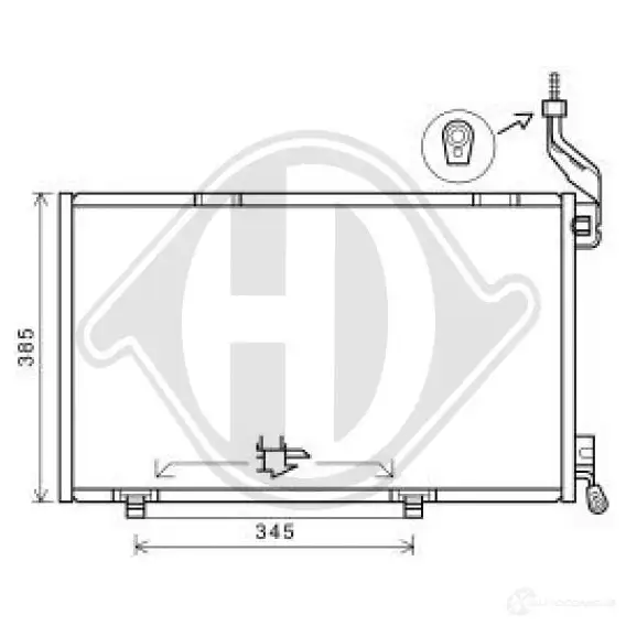 Радиатор кондиционера DIEDERICHS dcc1181 GCHUL J5 2093338 изображение 0