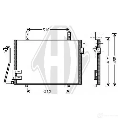 Радиатор кондиционера DIEDERICHS 2093482 dcc1325 ZS CH31K