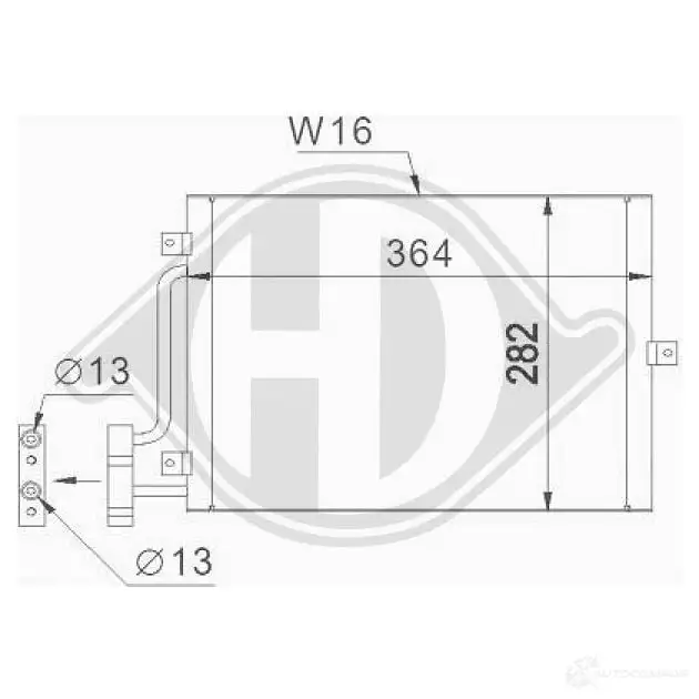 Радиатор кондиционера DIEDERICHS 2093630 dcc1473 SAM ML изображение 0