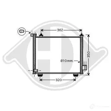 Радиатор кондиционера DIEDERICHS 6QGSJ V dcc1303 2093460 изображение 0