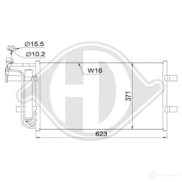 Радиатор кондиционера DIEDERICHS 2093834 dcc1677 G HRE6O6 изображение 0