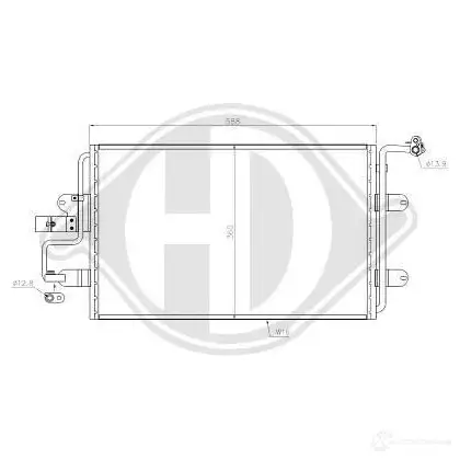 Радиатор кондиционера DIEDERICHS 4HV0G 6O 2093602 dcc1445 изображение 0