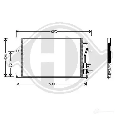 Радиатор кондиционера DIEDERICHS dcc1163 LRC 4KDW 1424306323