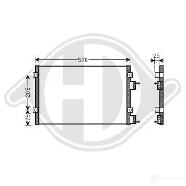 Радиатор кондиционера DIEDERICHS 2093232 HU AFI50 dcc1072 изображение 0