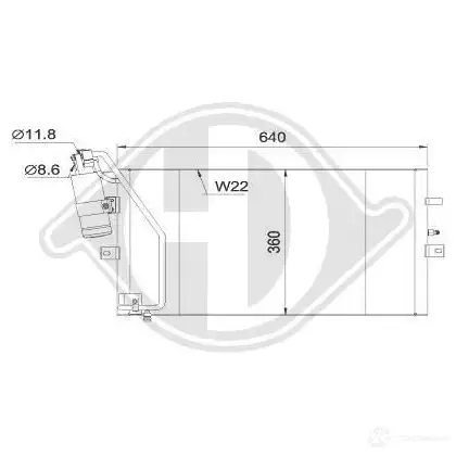 Радиатор кондиционера DIEDERICHS dcc1368 4N H87IF 2093525 изображение 0