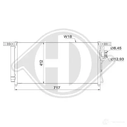 Радиатор кондиционера DIEDERICHS 2094053 2Q1Z 5X0 dcc1898 изображение 0