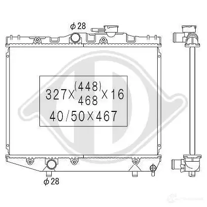 Радиатор кондиционера DIEDERICHS 2093246 2Y V0QF5 dcc1086 изображение 0