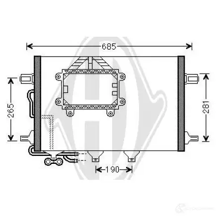 Радиатор кондиционера DIEDERICHS 2093853 398B2 6X dcc1697