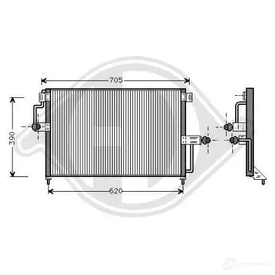 Радиатор кондиционера DIEDERICHS 2093442 8SCO R0 dcc1285 изображение 0