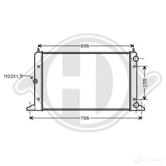 Радиатор кондиционера DIEDERICHS XHAJT6 J 2093571 dcc1414
