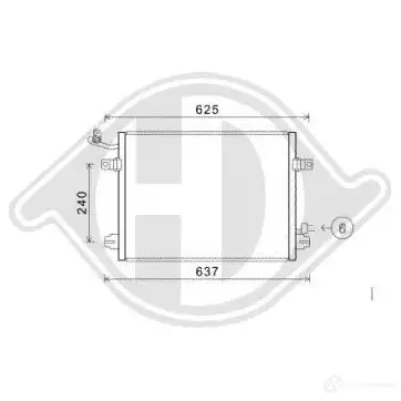 Радиатор кондиционера DIEDERICHS PO N8Y dcc1483 2093640 изображение 0