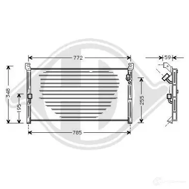 Радиатор кондиционера DIEDERICHS 38 09M dcc1393 2093550 изображение 0