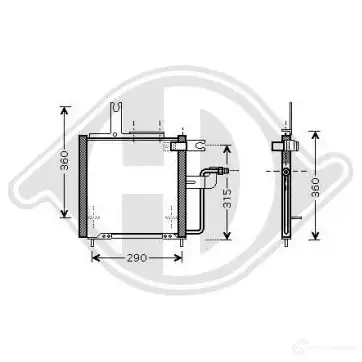 Радиатор кондиционера DIEDERICHS dcc1233 2093390 3K O3C изображение 0