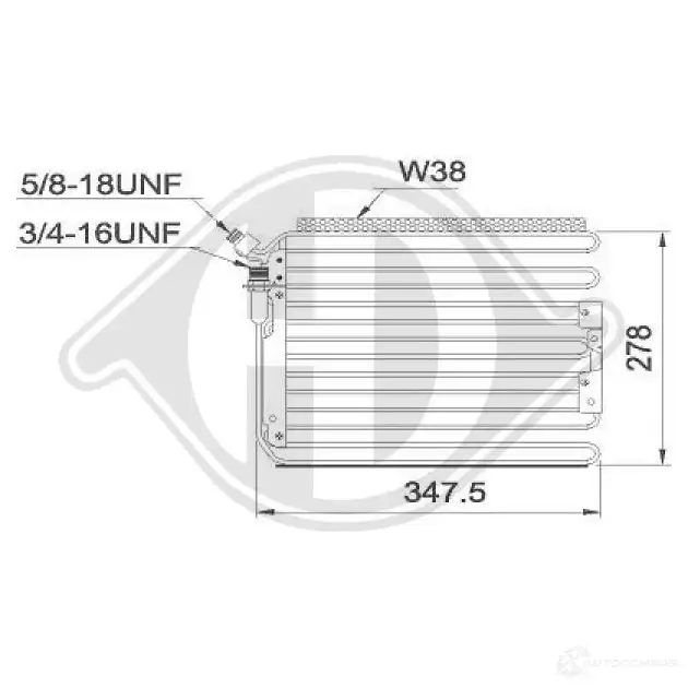Радиатор кондиционера DIEDERICHS 1424884074 dcc1997 35C WXVI изображение 0
