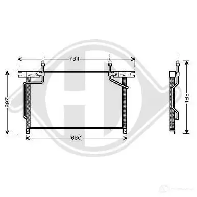 Радиатор кондиционера DIEDERICHS dcc1108 IW8 NSJ 2093268