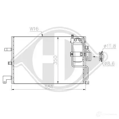 Радиатор кондиционера DIEDERICHS dcc1362 Z7 S3GZ 2093519 изображение 0