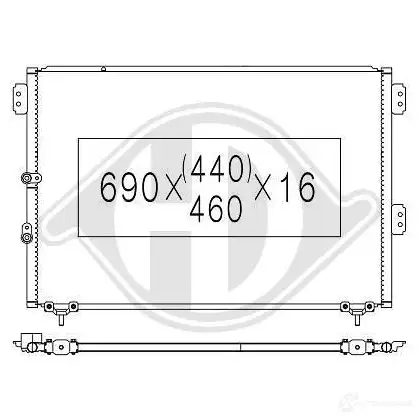 Радиатор кондиционера DIEDERICHS dcc1413 D9 LGK4 2093570 изображение 0