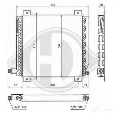 Радиатор кондиционера DIEDERICHS RNBO R 2085655 8448000