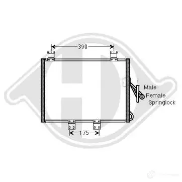 Радиатор кондиционера DIEDERICHS dcc1192 2093349 XW 3SW1B