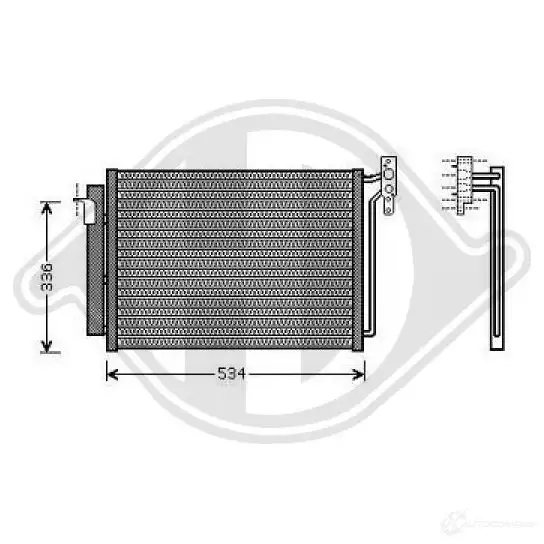 Радиатор кондиционера DIEDERICHS 2093724 dcc1567 CX5D ZJY изображение 0