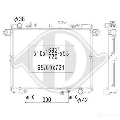 Радиатор кондиционера DIEDERICHS 2093386 J 961C dcc1229 изображение 0