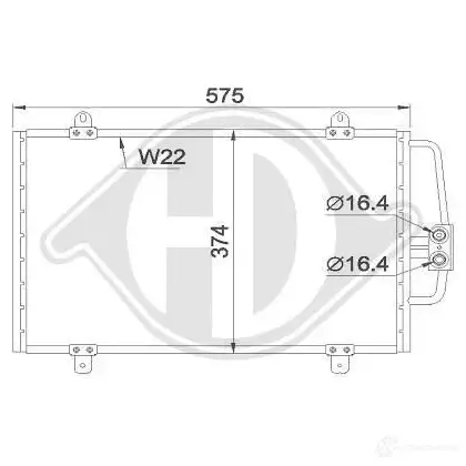 Радиатор кондиционера DIEDERICHS 2093478 6K T73W dcc1321