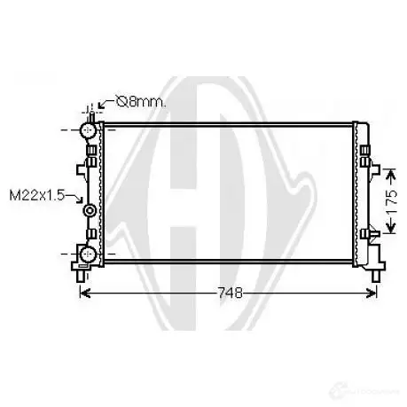 Радиатор кондиционера DIEDERICHS 9EYA Q8N 2094085 dcc1930