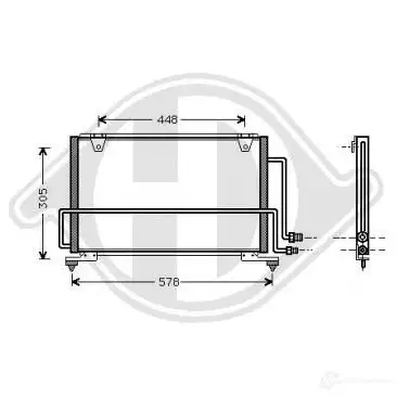Радиатор кондиционера DIEDERICHS dcc1218 4 XUKK93 2093375