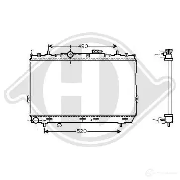 Радиатор охлаждения двигателя DIEDERICHS 2098331 dcm3700 Y 02NF4 изображение 0