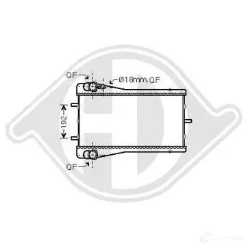 Радиатор охлаждения двигателя DIEDERICHS dcm3552 RUI IU 2098183