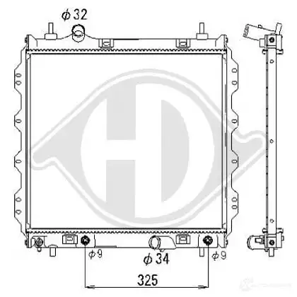 Радиатор охлаждения двигателя DIEDERICHS PM 465 dcm1621 2096252 изображение 0