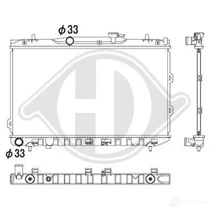 Радиатор охлаждения двигателя DIEDERICHS 2098409 dcm3778 6 2G9U изображение 0