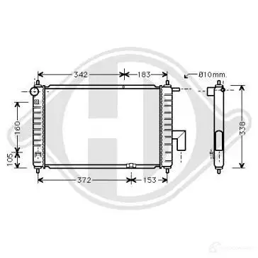 Радиатор охлаждения двигателя DIEDERICHS dcm3604 VA WFJ 2098235 изображение 0