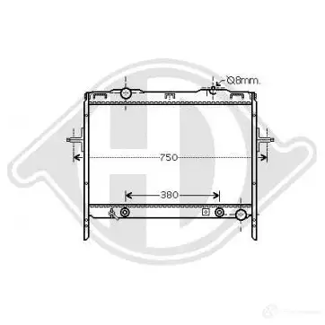 Радиатор охлаждения двигателя DIEDERICHS dcm3770 2098401 VC1OB 8P изображение 0
