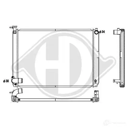 Радиатор охлаждения двигателя DIEDERICHS HNH 380Q 2097937 dcm3306 изображение 0