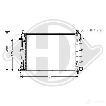 Радиатор охлаждения двигателя DIEDERICHS NG 2CF dcm2982 2097613 изображение 0